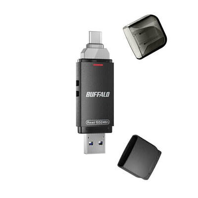 バッファロー(BUFFALO) USB 3.2(Gen2) Type-C/Type-A両対応 スティック型SSD 高速タイプ SSD-SDH2.0U3-BA