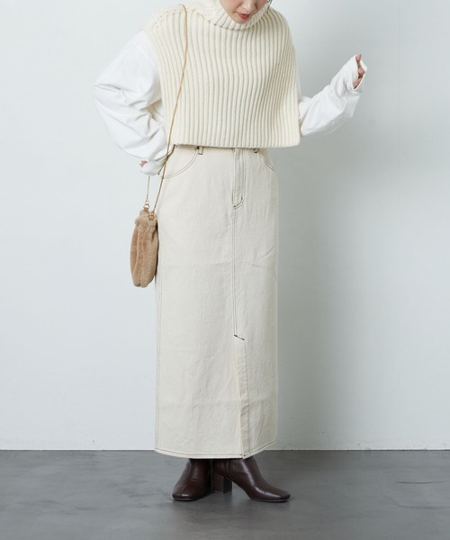 デニムロングスカート