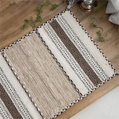 サヤンサヤン インドキリム インド綿 幾何学模様 手織り indiankilim-50-80