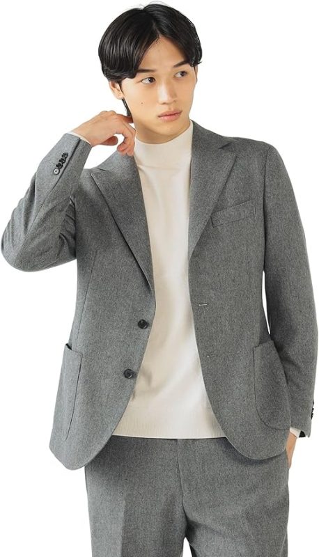 ビームス(BEAMS) BEAMS HEART フランネル 3ボタン ジャケット/ノープリーツ スラックス