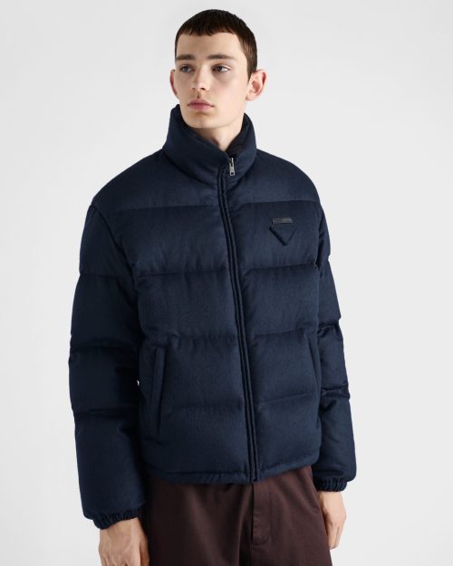 プラダ(PRADA) ミディアムウェイト カシミヤ ダウン ジャケット