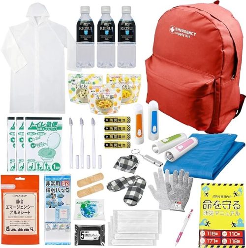 PEACEUP 防災セット 30点防災セット 9カラー 防災リュック 防災食 5年保存 PBS30
