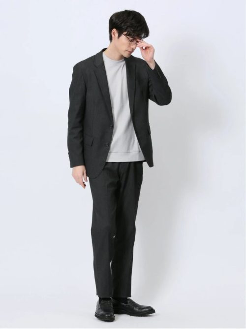 タカキュー(TAKA-Q) クロスストレッチ スリムフィット 2ボタンジャケット/ノータックスラックス