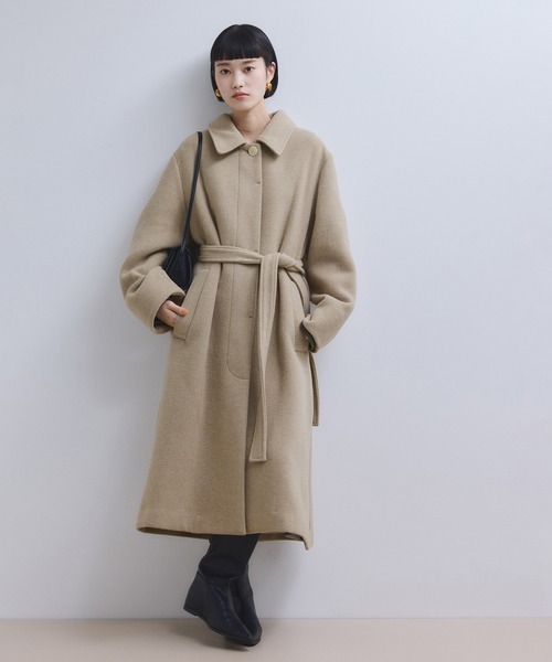 アダムエロペ(ADAM ET ROPE') ベルテッドオーバーサイズロングコート