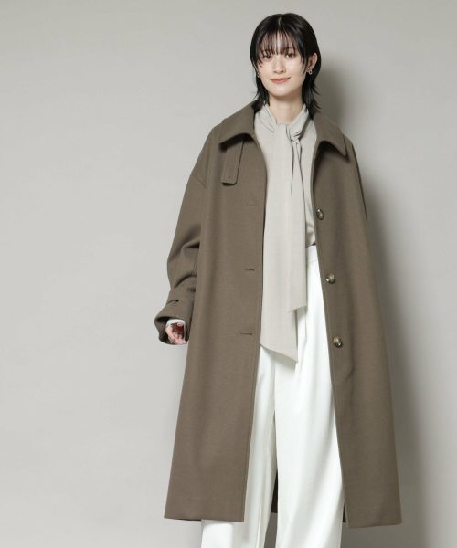 ナノユニバース(nano･universe) メルトンジャージーステンカラーコート