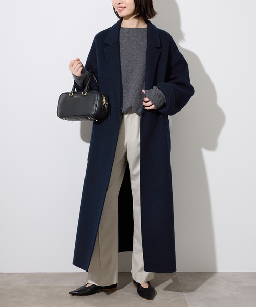 スローブイエナ(SLOBE IENA) souple wool ダブルフェイスロングコート