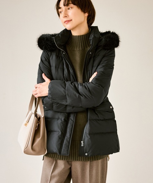 ロペピクニック(ROPE' PICNIC) ファー付きダウンミドル丈コート