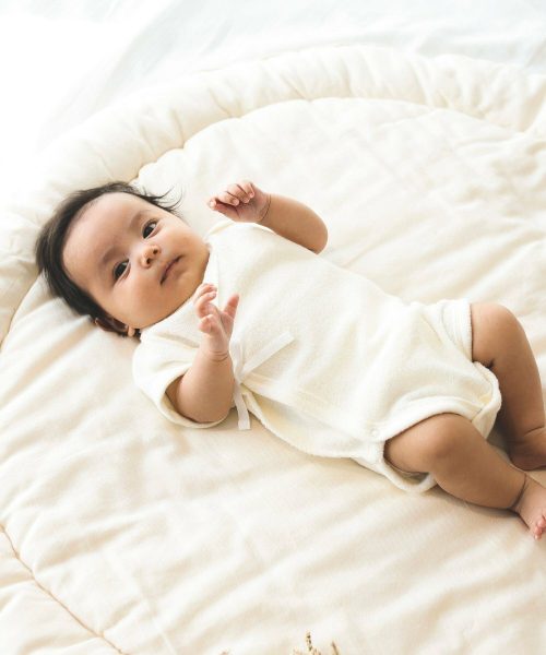 こどもビームス smile cotton パイル ロンパース 肌着