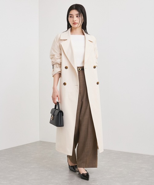 ビス(VIS) 後ろタックトレンチコート スプリングコート