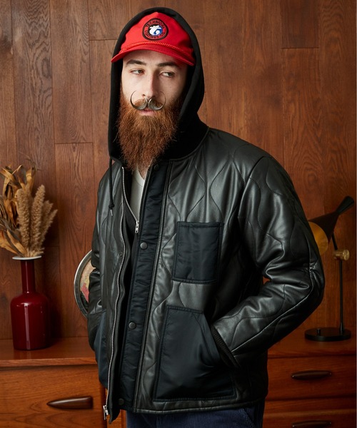 ショット(Schott) キルティング ライナー ショートジャケット