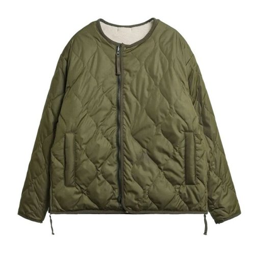 タイオン(TAION) ミリタリー リバーシブル クルーネック ダウンジャケット