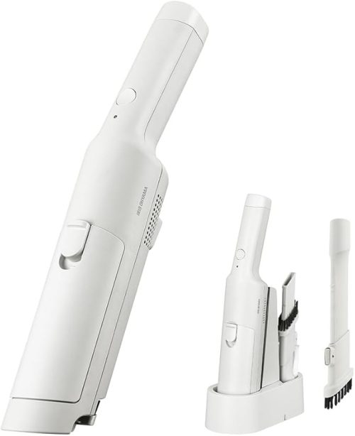 アイリスオーヤマ(IRIS OHYAMA) ハンディクリーナー 置くだけで充電 紙パック式 HBD-31-WH