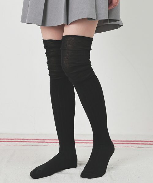 ハニーズ(Honeys) セミシアー切替ニーハイソックス