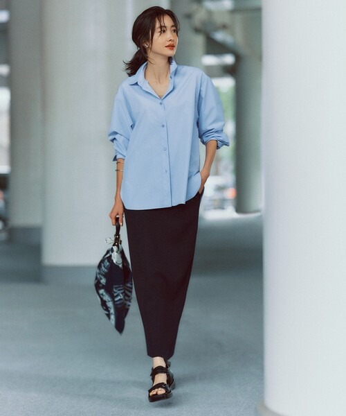 アンフィーロ(UNFILO) イージーケアシャツ ラメIラインスカート