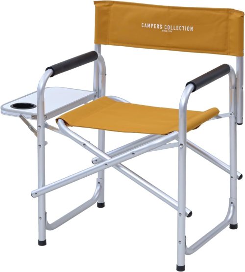 山善(YAMAZEN) キャンパーズコレクション アウトドアチェア サイドテーブル付き DD-02WT