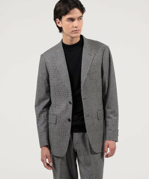 トゥモローランド(TOMORROWLAND) カレッジフランネルウール シングルブレステッド3Bジャケット