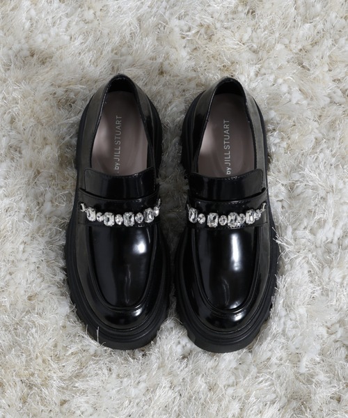 ジルバイジルスチュアート(JILL by JILL STUART) ビジュー付きカスタムローファー