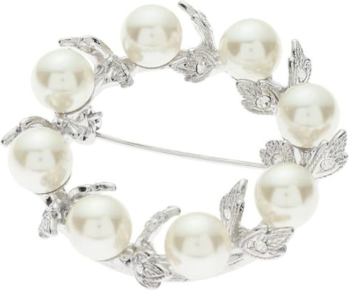 リフレクト(Reflect) パール調サークルブローチ