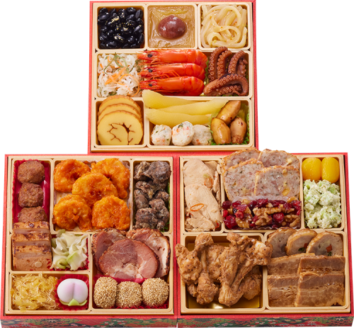 板前魂 板前魂の祝寿 和洋中華風三段重おせち 3人前