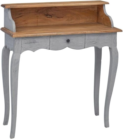 vidaXL ライティングデスク マホガニー無垢材 80x40x92cm