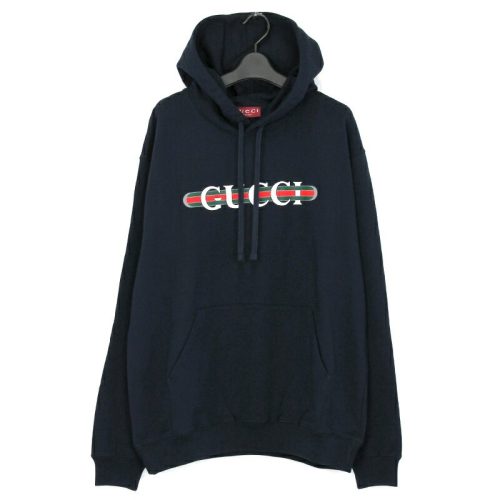 グッチ(GUCCI) コットンジャージー プリント フーデッド スウェットシャツ