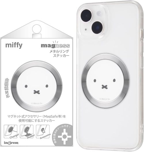 イングレム(Ingrem) magness メタルリング ステッカー ミッフィー フェイスアップ
