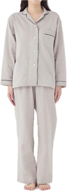 グンゼ(GUNZE) ORGANIC Wガーゼ パジャマ 長袖長パンツ 綿100％