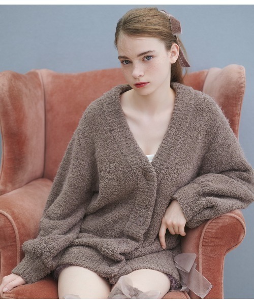 ピーチ・ジョン(PEACH JOHN) フェザーヤーンリボンカーディガンパジャマ