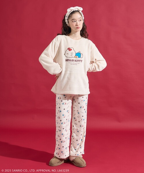 フリークスストア(FREAK'S STORE) HELLO KITTY ヘアバンド付き パジャマセットアップ