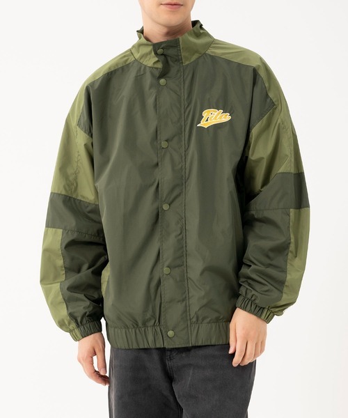 フィラ(FILA) ブランド ロゴ オーバーサイズ 切替 スタンドジャケット ジャンパー