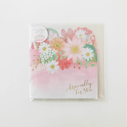 ゼットアンドケイ(Z&K) フラワー三つ折り色紙 メッセージシール32枚入 寄せ書き 62-209-211