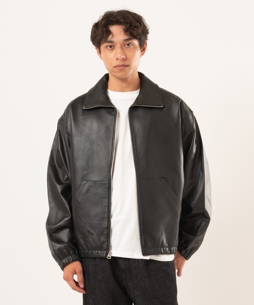 リーバイス(LEVI'S) PREMIUM BLACK FULLZIP SPORTS LEATHER JACKET