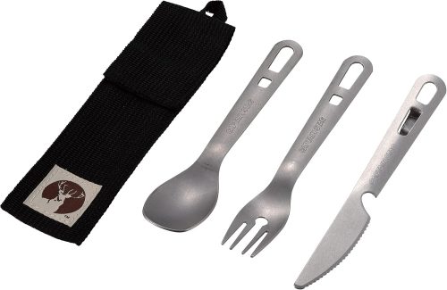 キャプテンスタッグ(CAPTAIN STAG) ステンレスカトラリー 3本セット ケース付き UH-3037