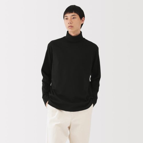 無印良品 紳士 起毛タートルネック長袖Tシャツ