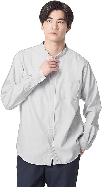 ユナイテッドアローズ グリーンレーベルリラクシング(UNITED ARROWS green label relaxing) W/R オックス バンドカラー シャツ