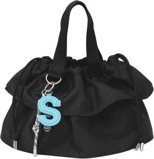 シップス(SHIPS) チャーム 付き フリル 巾着 ショルダー