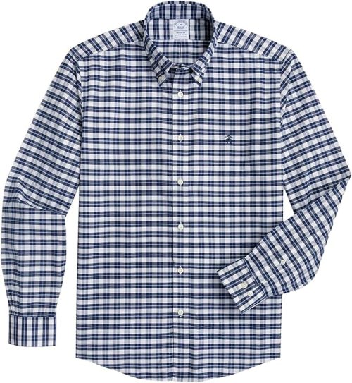 ブルックスブラザーズ(Brooks Brothers) ノンアイロン ストレッチオックスフォード GFロゴ シーズナルパターン スポーツシャツ Regular Fit
