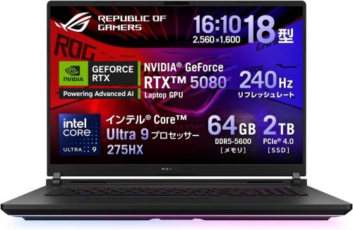 エイスース(ASUS) ROG Strix SCAR 18 G835 G835LW-U9R5080