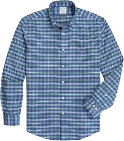 ブルックスブラザーズ(Brooks Brothers) ノンアイロン ストレッチオックスフォード GFロゴ シーズナルパターン スポーツシャツ Regular Fit