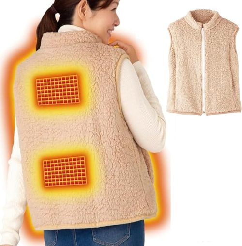 松栄興業 ふわふわボアの電熱あったかベスト