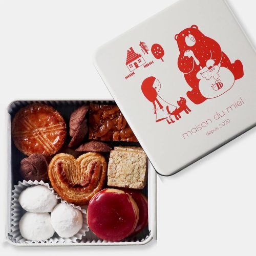 メゾンデュミエル(maison du miel) 赤いクッキー缶