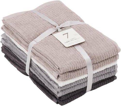 ケユカ(KEYUCA) 抗菌防臭1週間タオル 7枚セット フェイスタオル 4202113