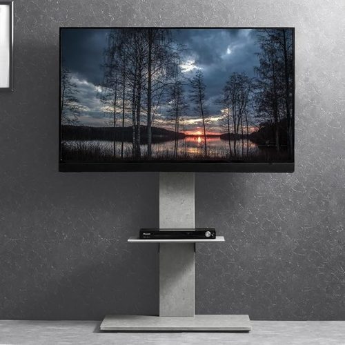 タンスのゲン 「改」耐震テレビスタンド 棚板付き 45400134