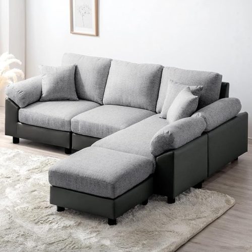 タンスのゲン 洗えるカバーリング ソファ 3人掛け ポケットコイル L字 90500001