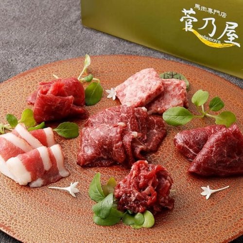 馬肉専門店 菅乃屋 スライス6種バラエティセット鮮馬刺し 熊本直送