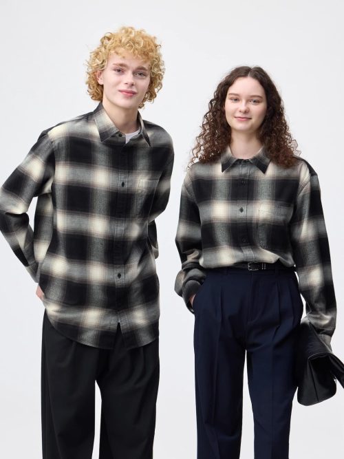 ジーユー(GU) フランネルシャツ