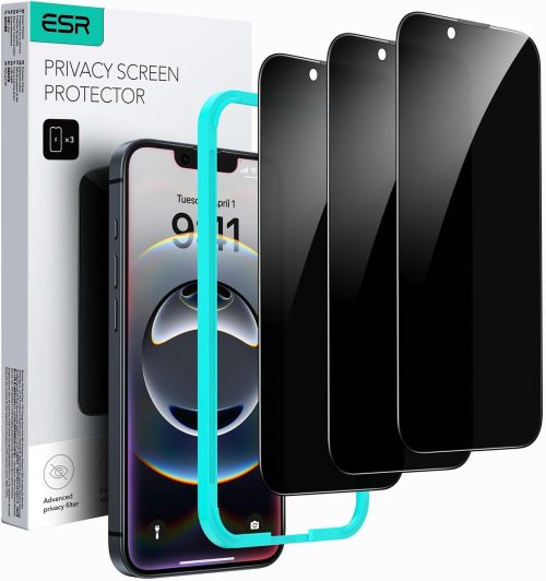 イーエスアール(ESR) 覗き見防止 ガラスフィルム iPhone 16e/14/13/13 Pro