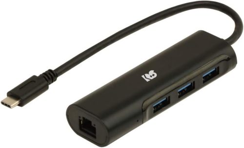 ラトックシステム USB Type-C ギガビット対応LANアダプター USBハブ付き RS-UCLAN-H3