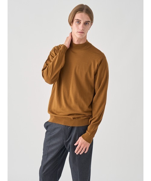 ジョンスメドレー(JOHN SMEDLEY) モックネック長袖ニットプルオーバー KILDAY 30G MODERN FIT