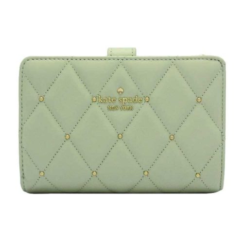 ケイトスペードニューヨーク(kate spade new york) キャリー スムース キルテッド スタッズ ミディアム コンパクト バイフォールド ウォレット